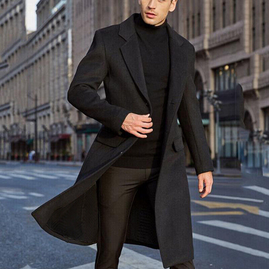 Tobias Men's Overcoat | Warm Wool Blend, Timeless Design 0