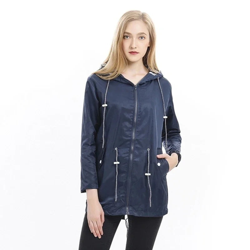 Vera Women's Jacket | Lightweight Weatherproof with Adjustable Hood 8