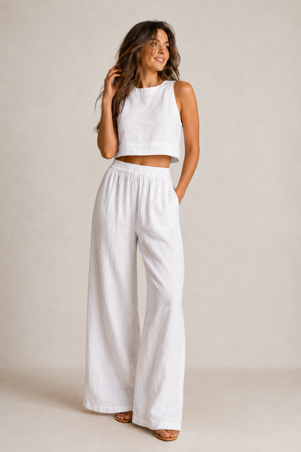 Vera Women's Summer Set | Cotton Blend Two-Piece Loungewear, Breathable & Relaxed Fit 0