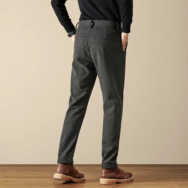 Vero Men's Tapered Trousers | Wool Blend, Pleated Design 3
