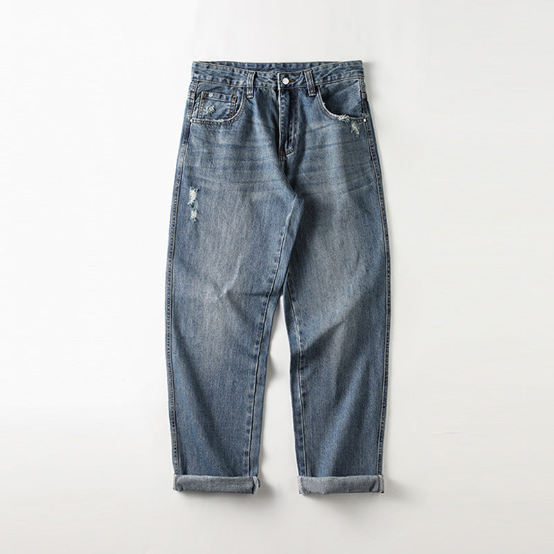 Vito Men's Baggy Jeans | Vintage High Waist with Distressed Effects 0