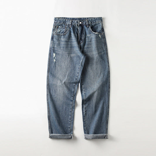 Vito Men's Baggy Jeans | Vintage High Waist with Distressed Effects 0