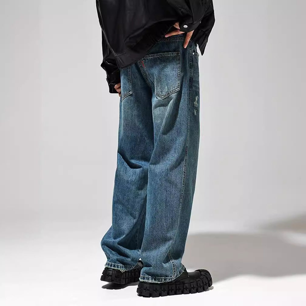 Vito Men's Baggy Jeans | Vintage High Waist with Distressed Effects 3
