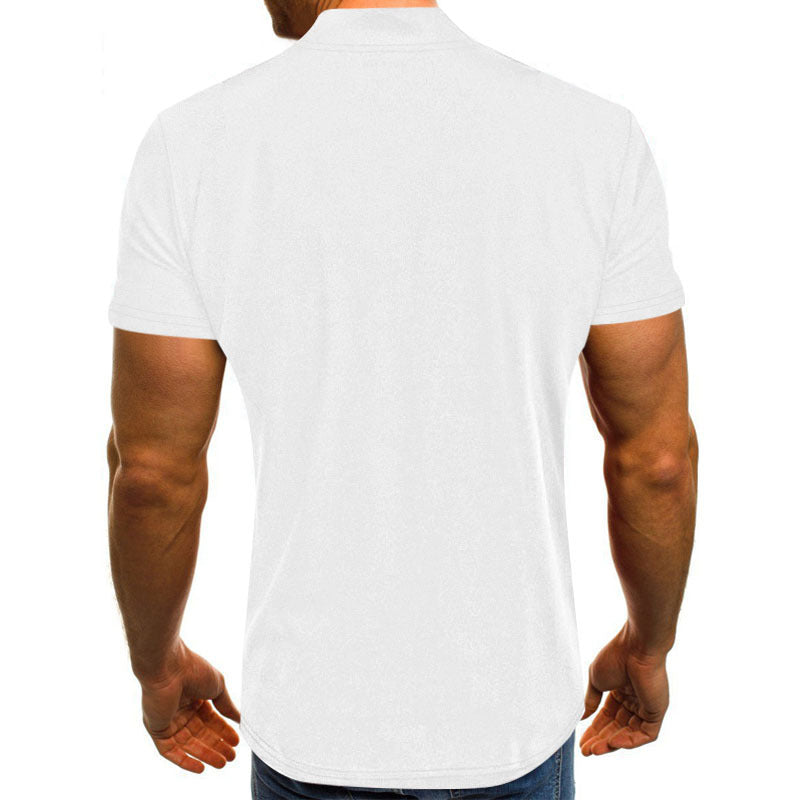 Wade Men's Short-Sleeved Shirt | Lightweight Fabric, Modern Zipper 5
