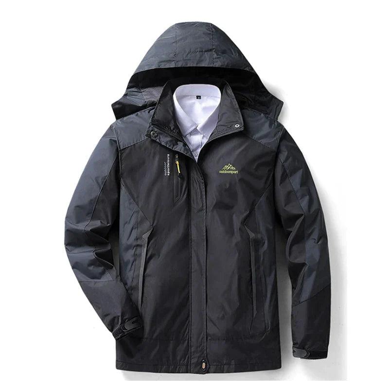 Waterproof Women's Rain Jacket with Adjustable Hood - Breathable and Warmly Lined - Long Women's Rain Jacket