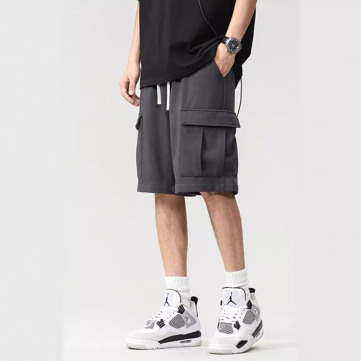 Wavy Men's Cargo Sports Shorts | Relaxed Fit, Versatile 2