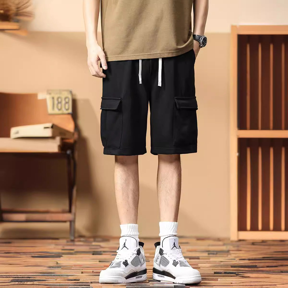 Wavy Men's Cargo Sports Shorts | Relaxed Fit, Versatile 6