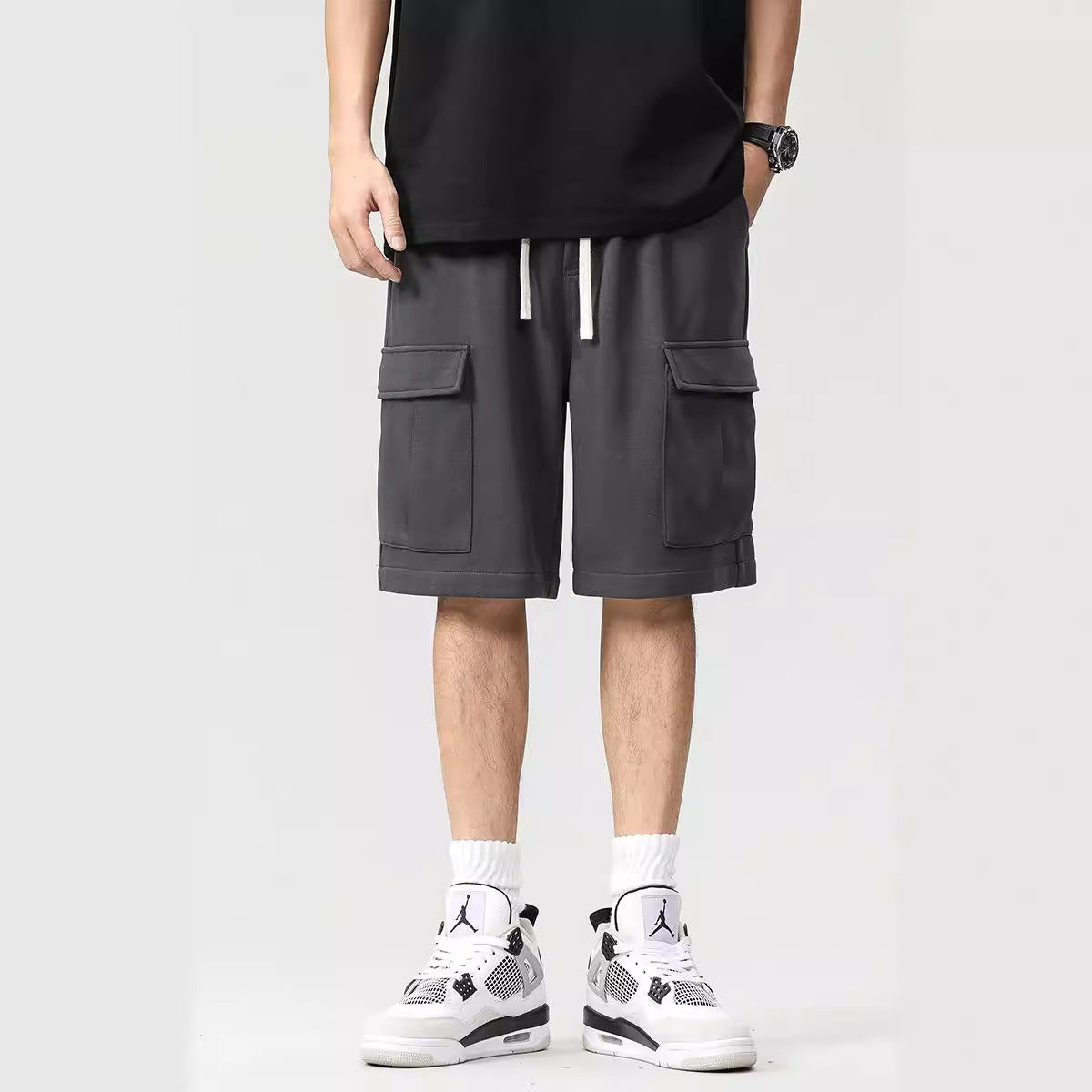 Wavy Men's Cargo Sports Shorts | Relaxed Fit, Versatile 7