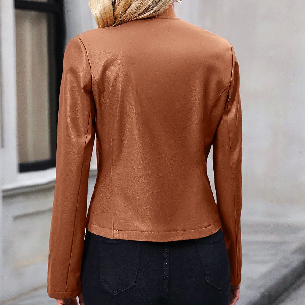 Wendy Women's Biker Jacket | High-Quality Leather, Trendy Design