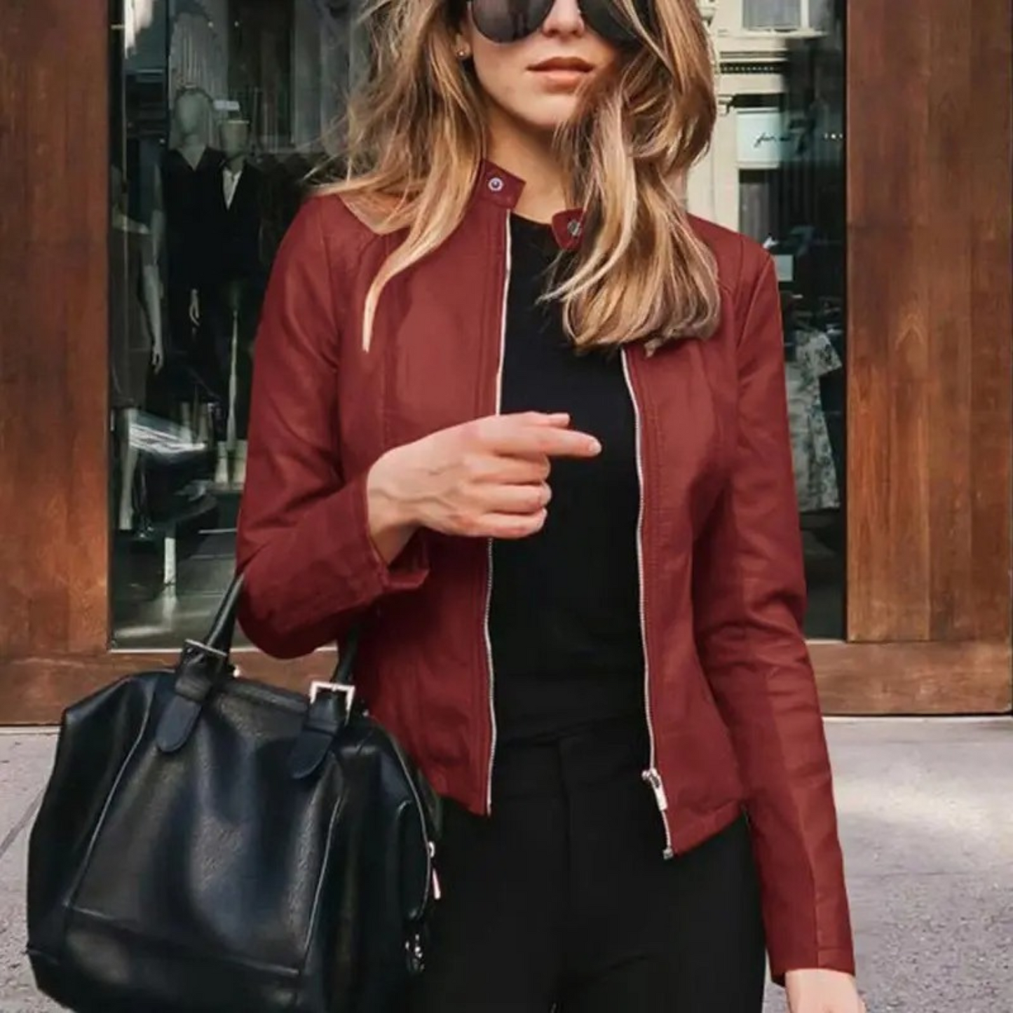Wendy Ladies Motorcycle Jacket | Faux Leather, Edgy Style