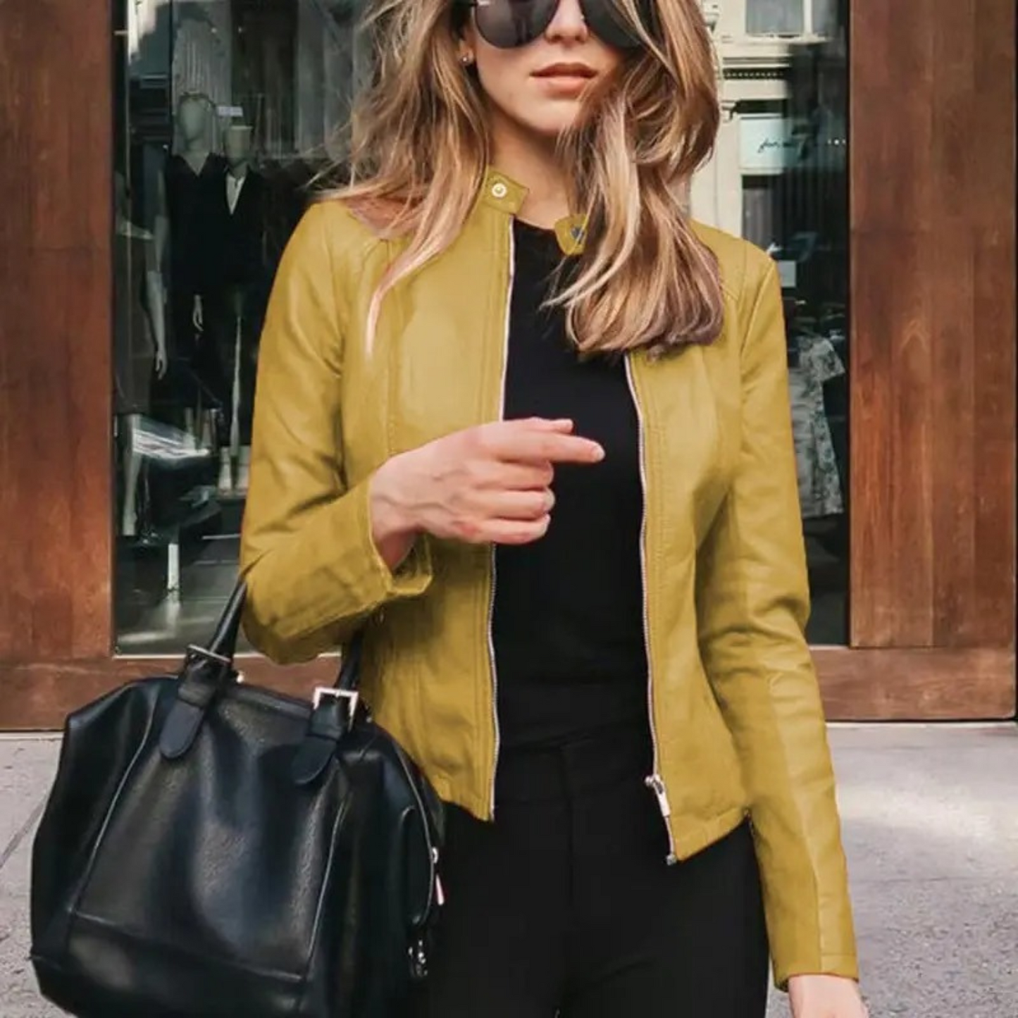 Wendy Ladies Motorcycle Jacket | Faux Leather, Edgy Style