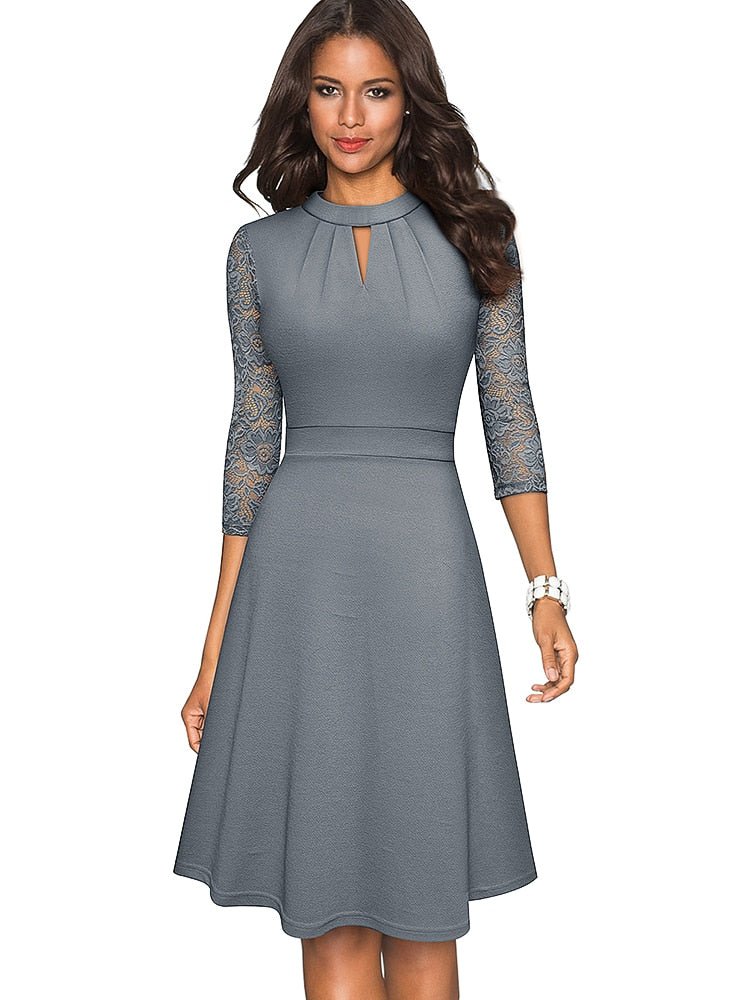 Wendy Women's Lace Dress | Elegant Hollow Out Design 2