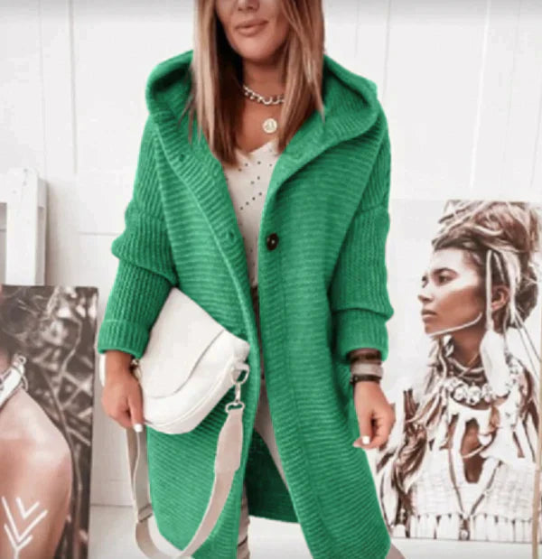 Wendy Women's Long Cardigan | Cozy Hooded Knit 5