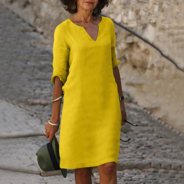 Wendy Women's Midi Dress | Lightweight Linen Look 3