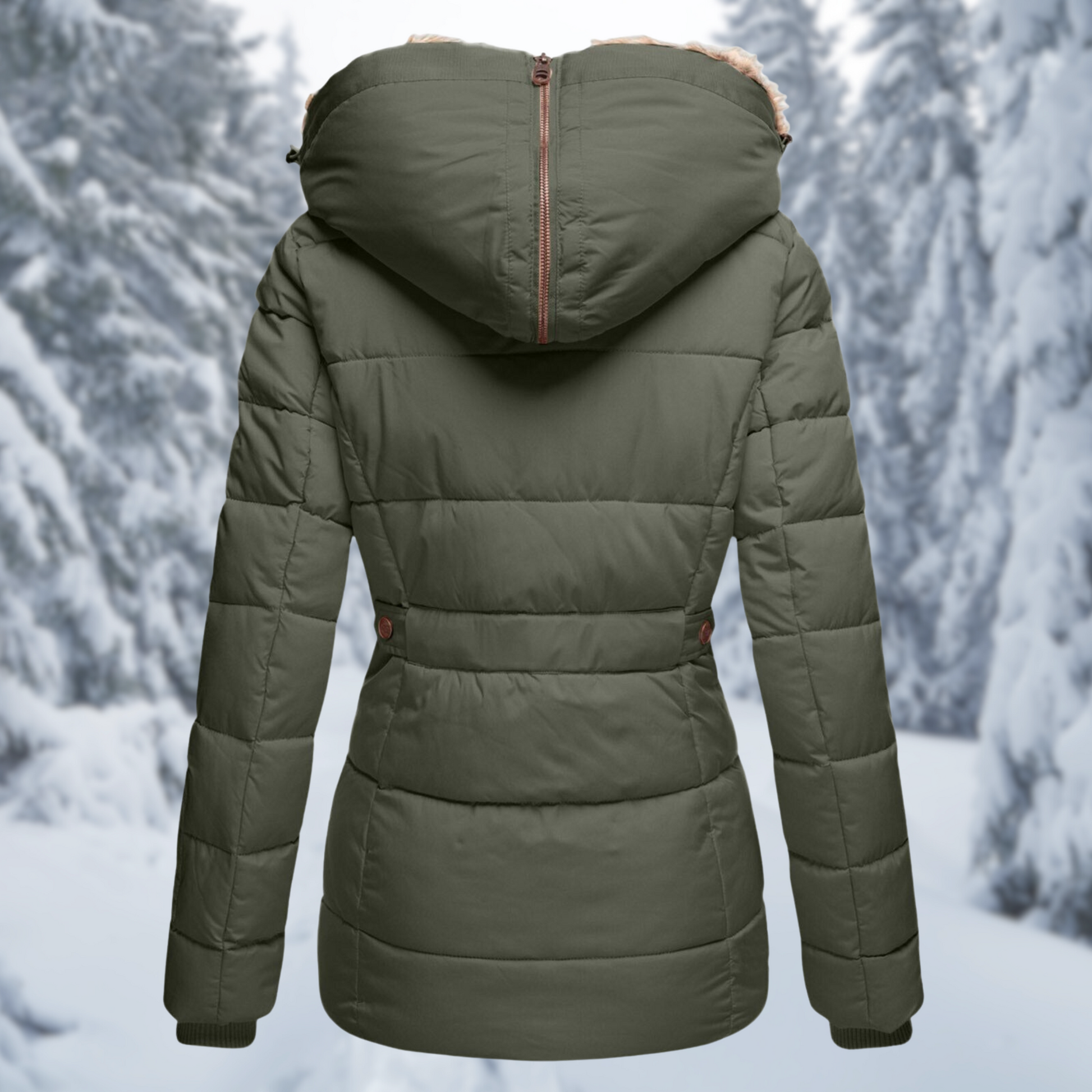 Wendy Women's Winter Jacket | Elegant Design with Fur Hood 2