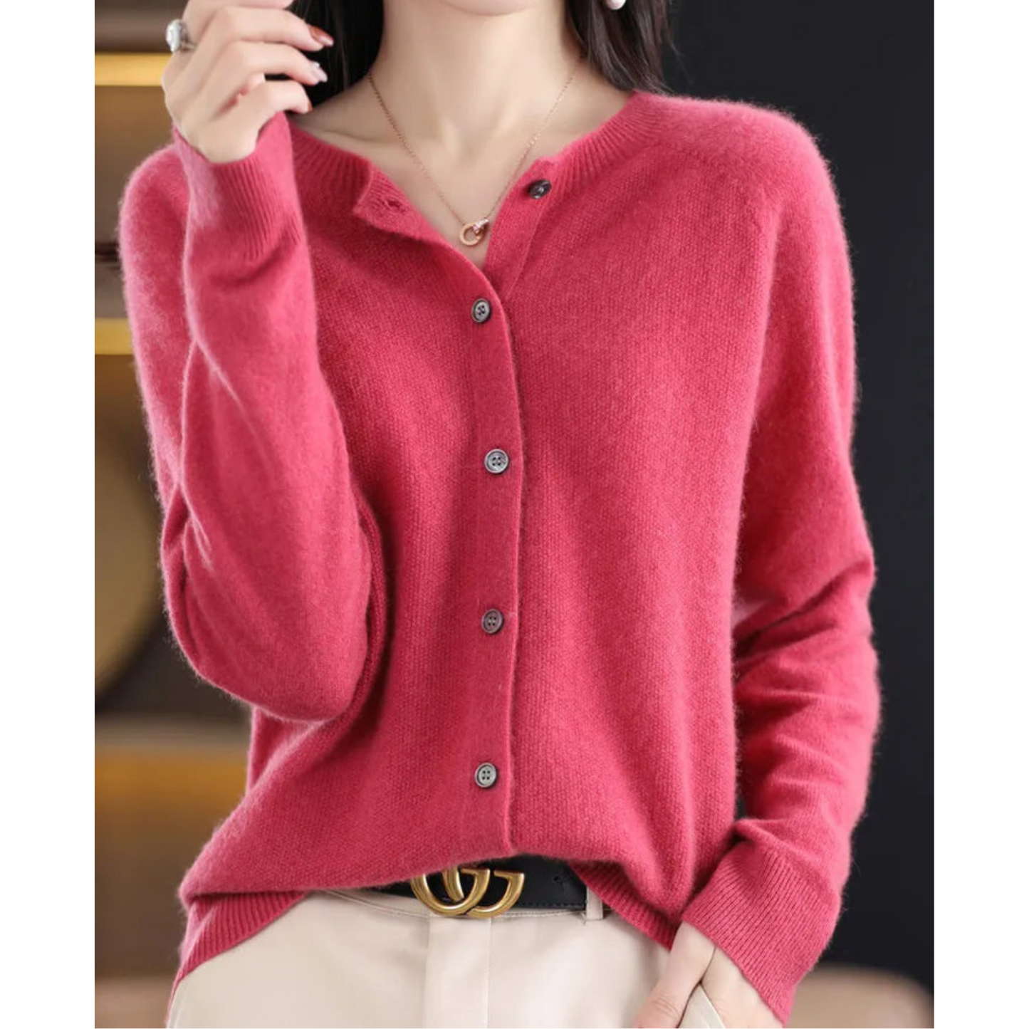 Willa Women's Cardigan Sweater | Cozy Knit, Elegant Design 0