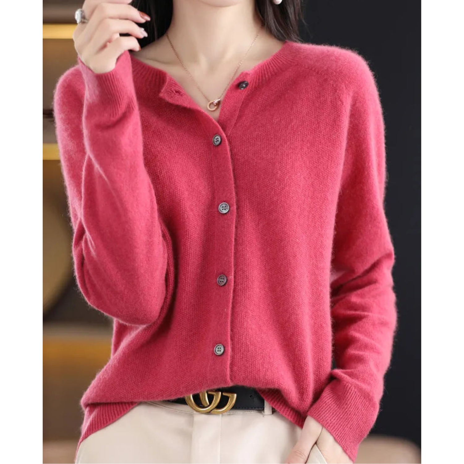 Willa Women's Cardigan Sweater | Cozy Knit, Elegant Design 0