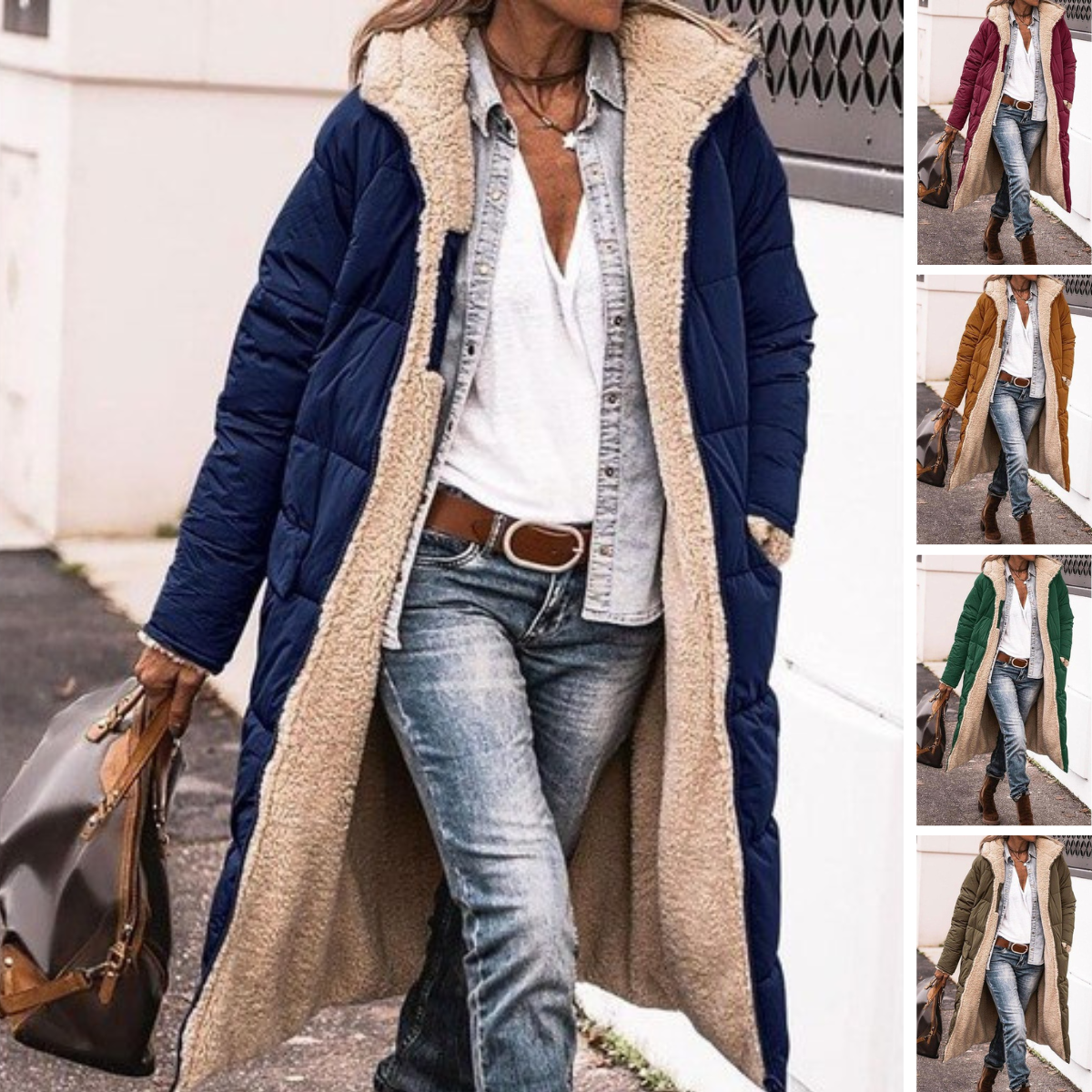 Willa Women's Long Puffer Jacket | Soft Teddy Lining, Stylish Winter Coat 1