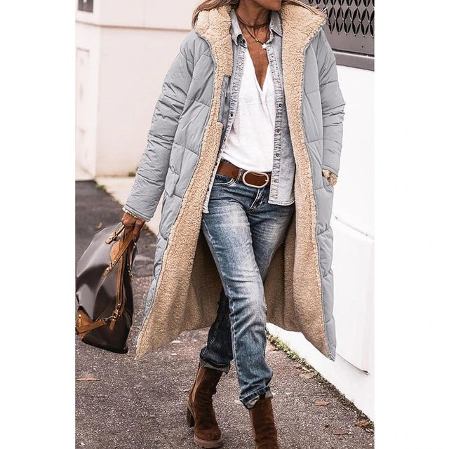 Willa Women's Long Puffer Jacket | Soft Teddy Lining, Stylish Winter Coat 3
