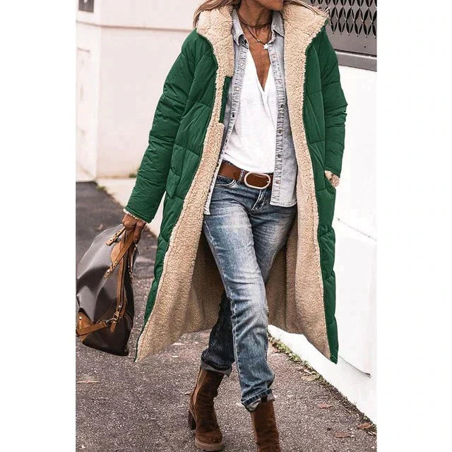 Willa Women's Long Puffer Jacket | Soft Teddy Lining, Stylish Winter Coat 4