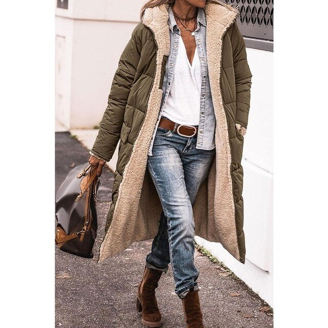 Willa Women's Long Puffer Jacket | Soft Teddy Lining, Stylish Winter Coat 5
