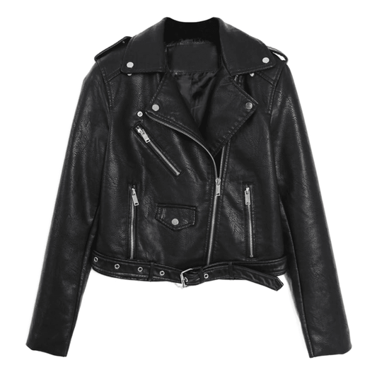 Willem Dames Leather Jacket | Timeless Biker Design with Scalloped Collar