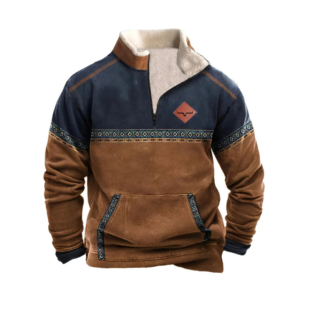 Willem Men's Sweater | Warm Wool, Half Zip, Comfortable