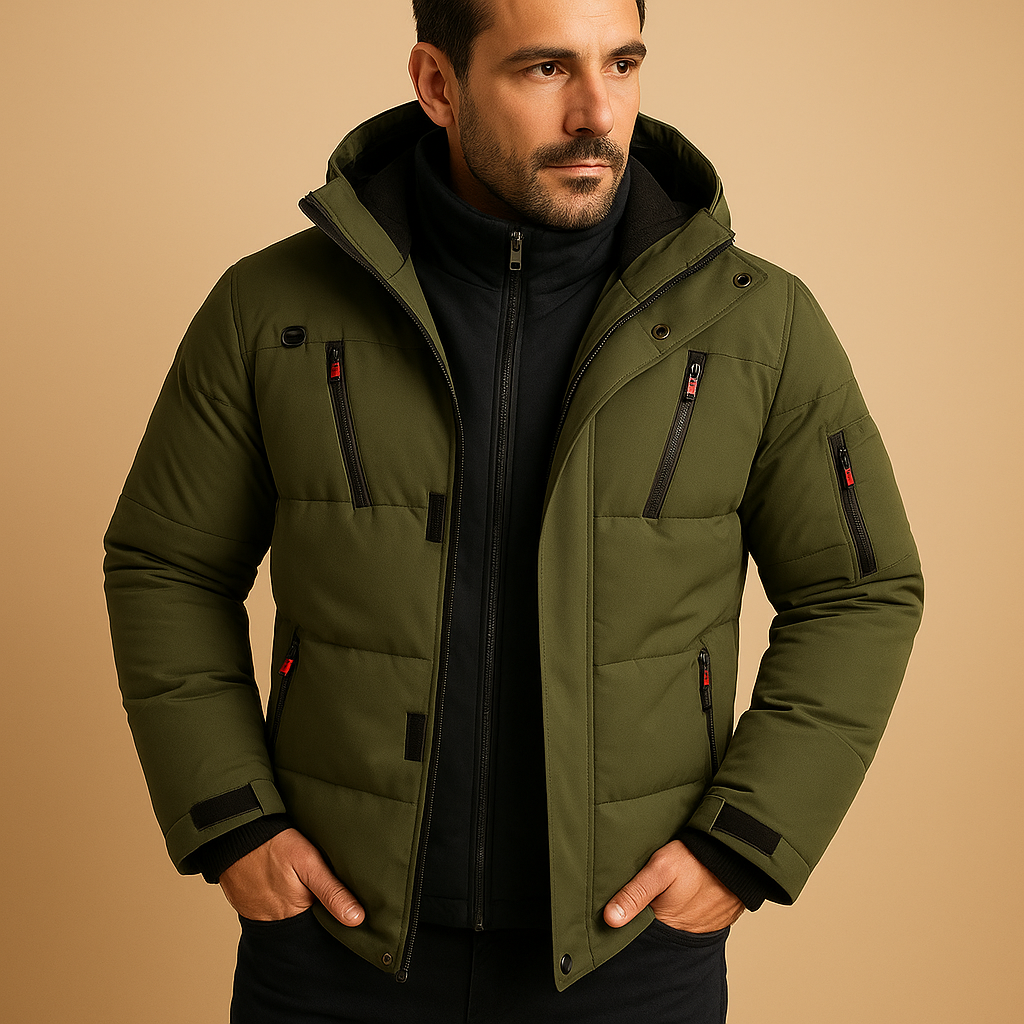 Willem Men's Winter Jacket | Waterproof with Warm Lining, Modern Fit