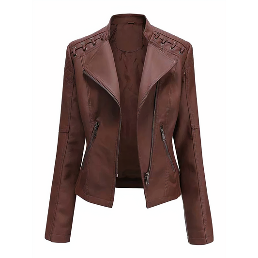 Wolff Women's Jacket | Leather Women's Jacket with PU Leather, Elegant and Comfortable