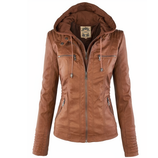 Wolff Women's Leather Jacket | PU Leather, Thermal Lining, Elegant