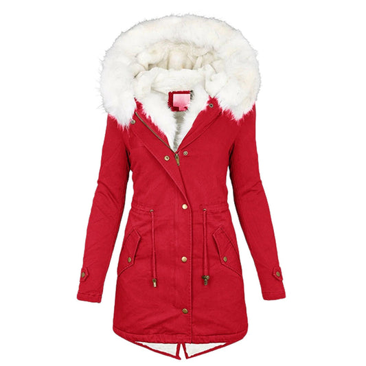 Wolff Women's Winter Coat | Fleece Lining, Windproof, Long Cut