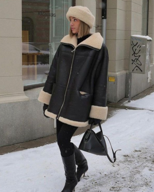 Wolff Black Leather Jacket for Women | High-Quality Leather, Comfortable and Stylish