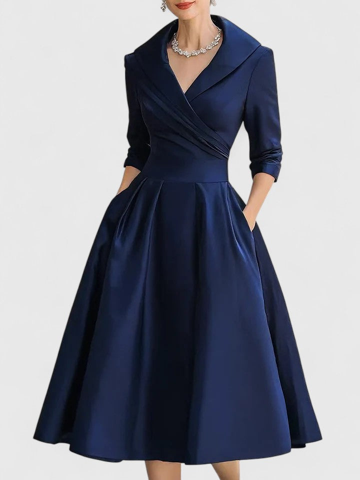 Yara Women's Midi Dress | Elegant Design with Pockets, Versatile Summer Dress 4