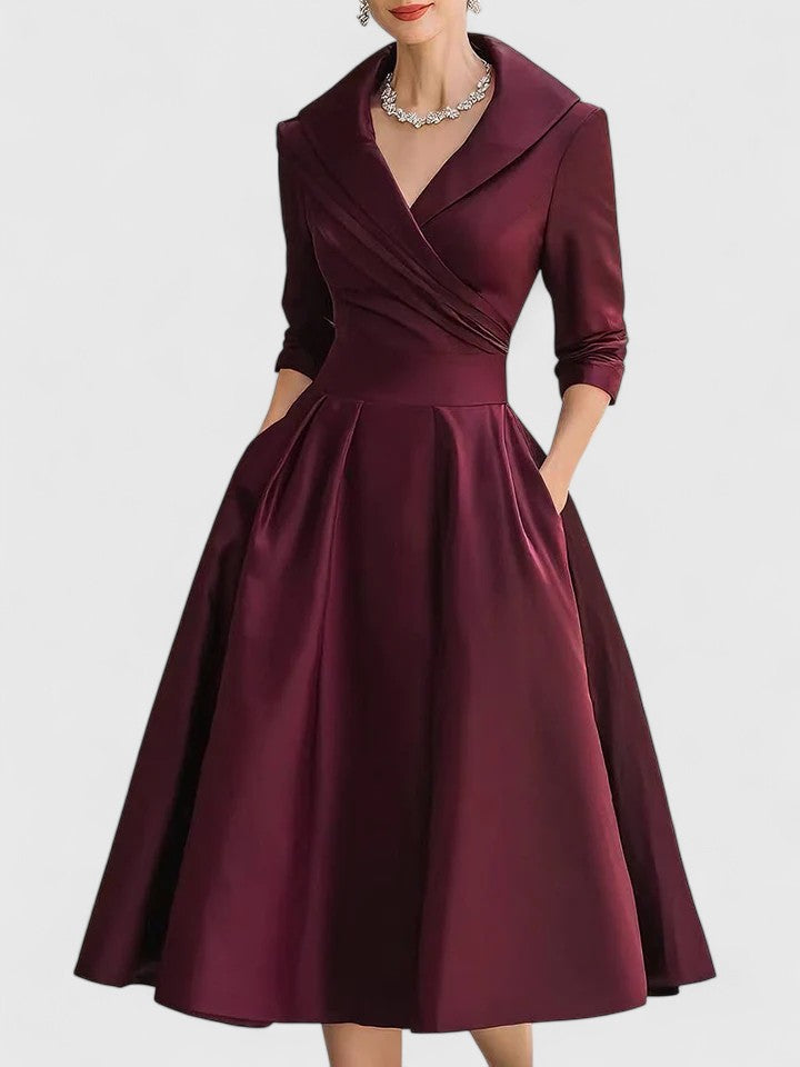 Yara Women's Midi Dress | Elegant Design with Pockets, Versatile Summer Dress 5