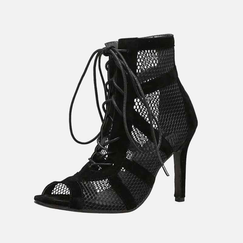 Yentl Women's Sandals | Elegant High Heel with Mesh Details