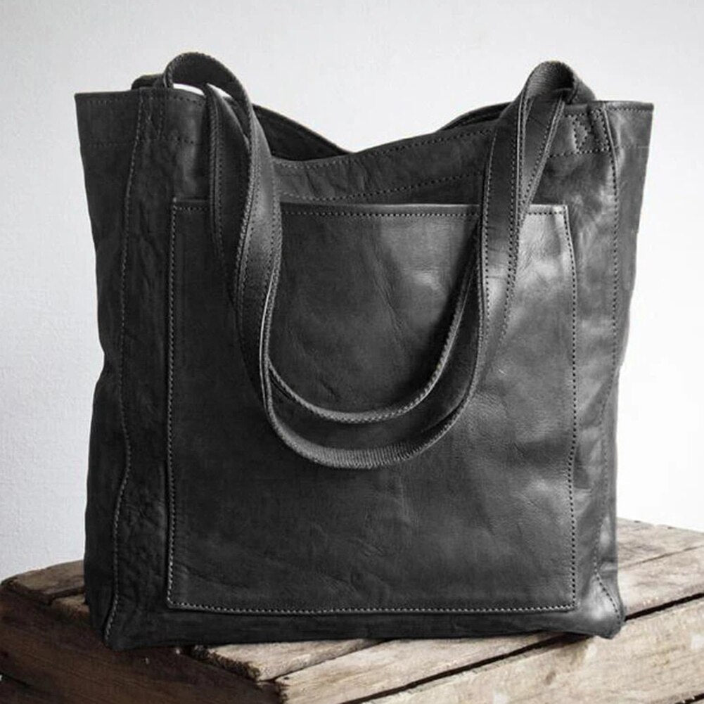 Zara Women's Shoulder Bag | Black Leather, Timeless Design