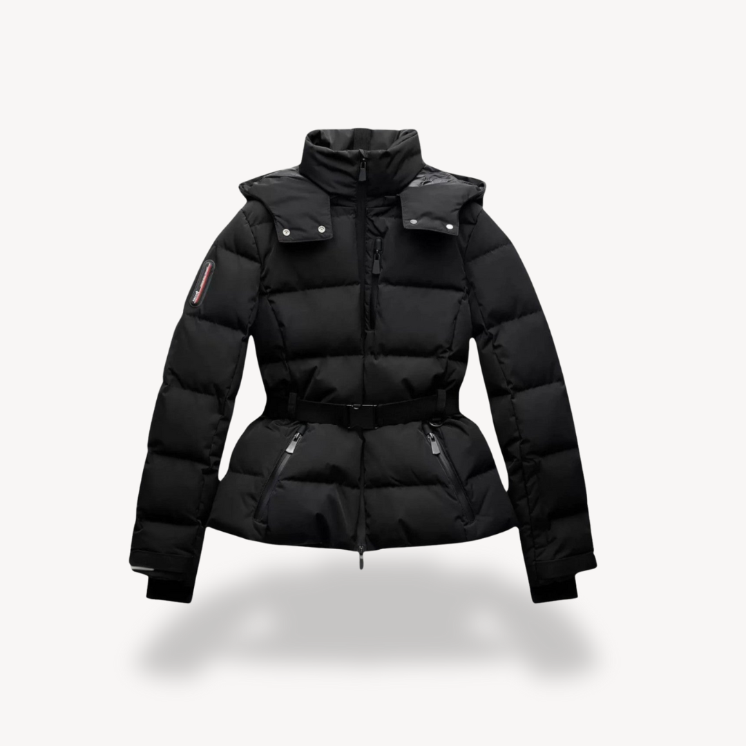 Zara Women's Winter Jacket | Tailored Puffer, Adjustable Waist