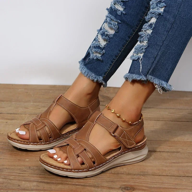 ISALIN | Orthopedic Leather Sandals with Elegant Design