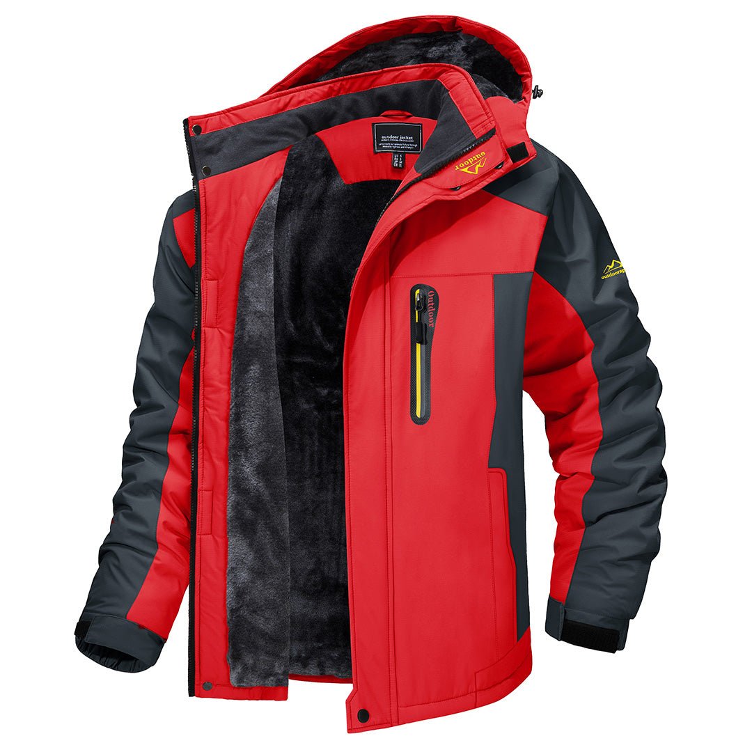 Waterproof and windproof men's outdoor jacket | Padded winter jacket with hood