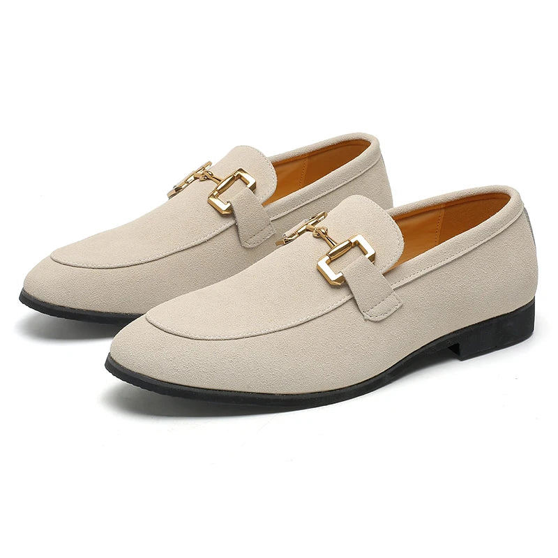 Kevin | Men's Slip On Metal Detail Loafers