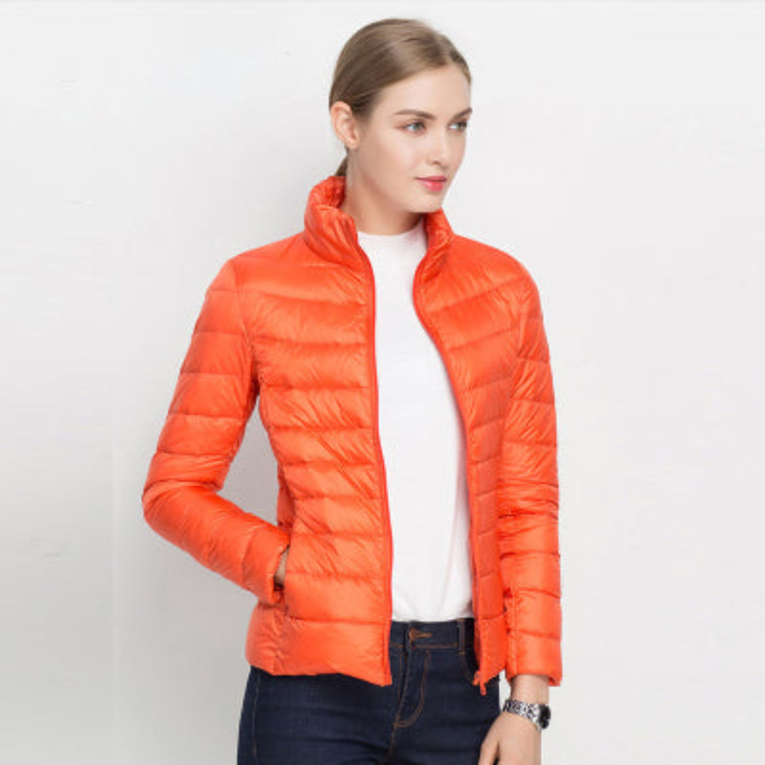 Women's Padded Jacket with Long Sleeves – Warm & Stylish