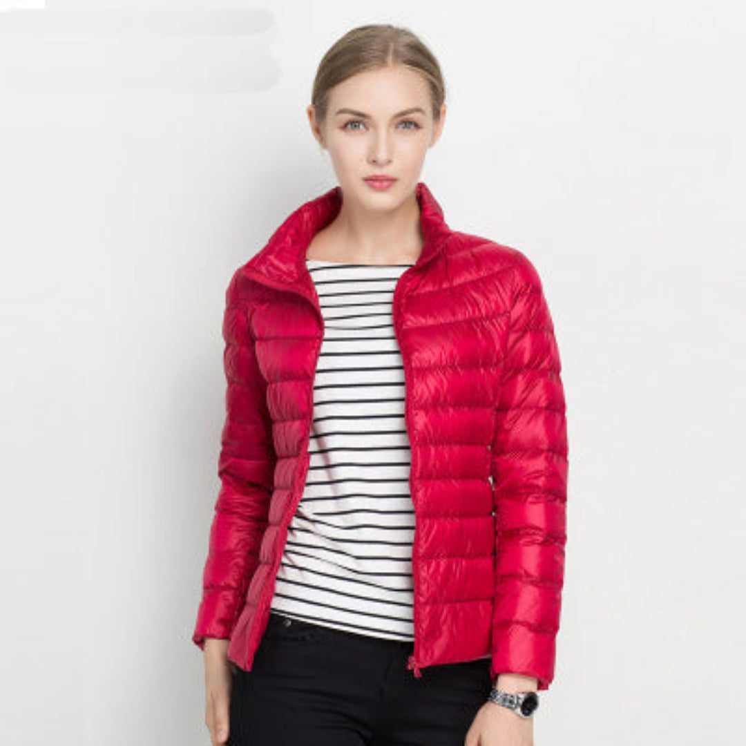Women's Padded Jacket with Long Sleeves – Warm & Stylish