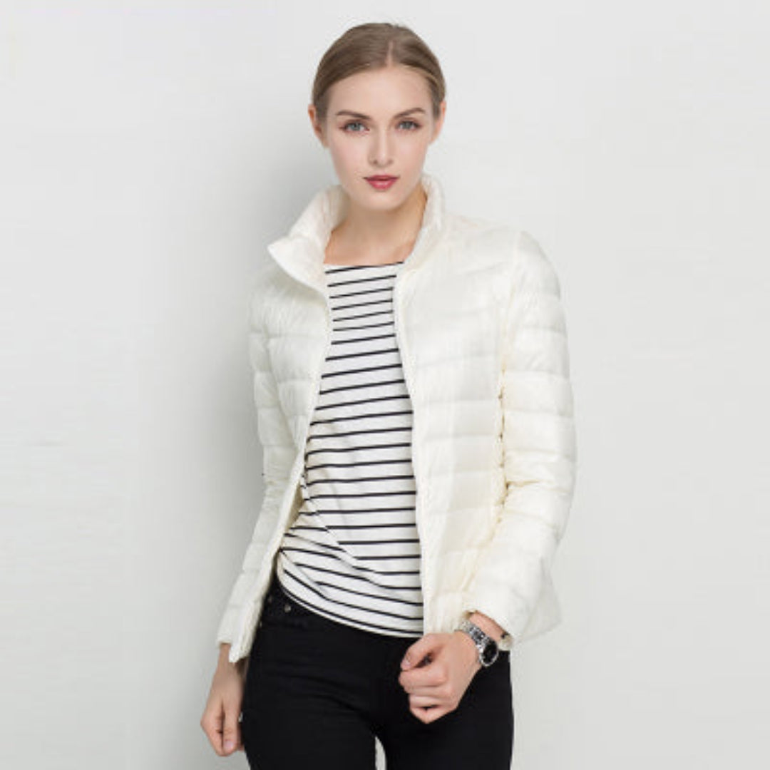 Women's Padded Jacket with Long Sleeves – Warm & Stylish